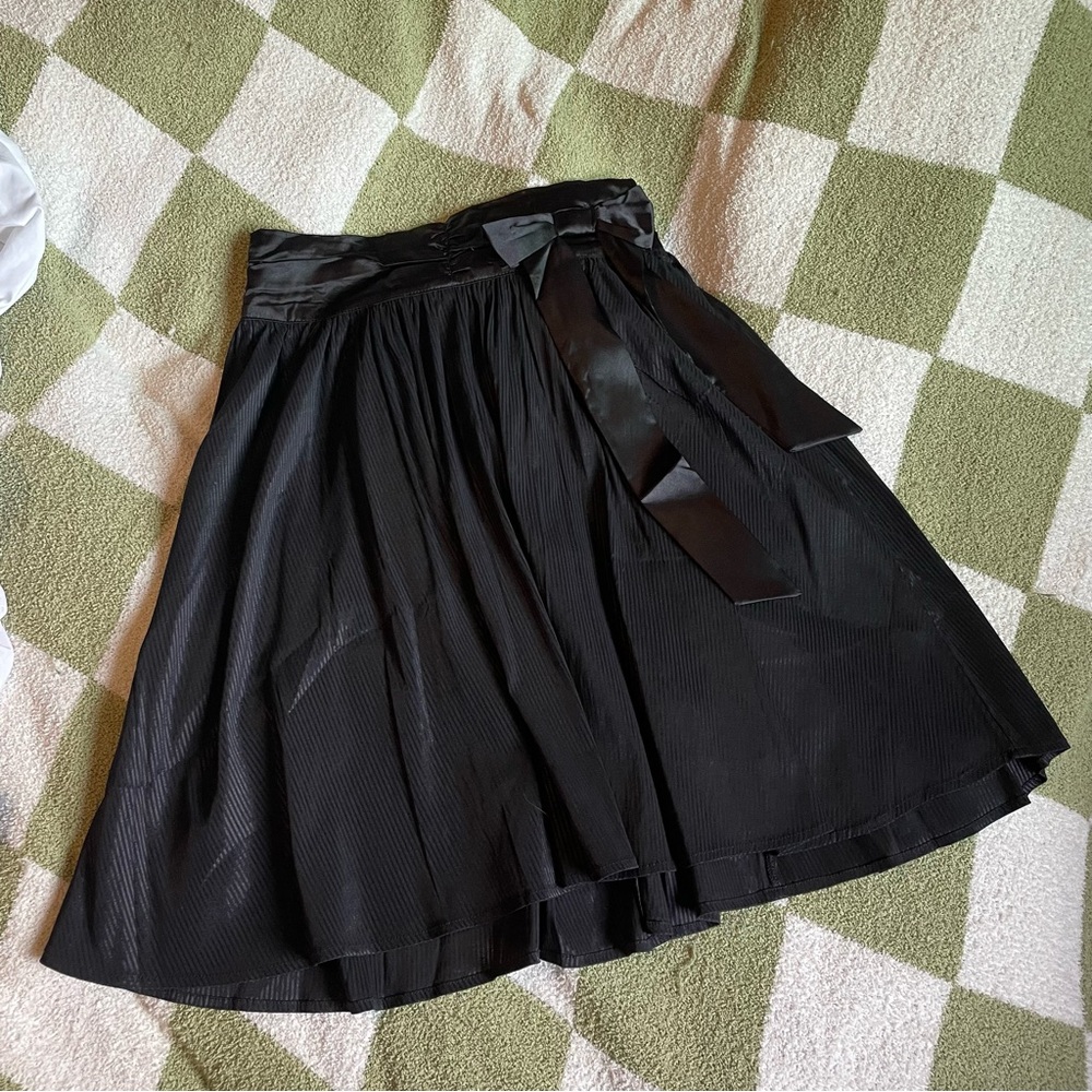 Sourpuss Black Shadow Stripe Swing Skirt